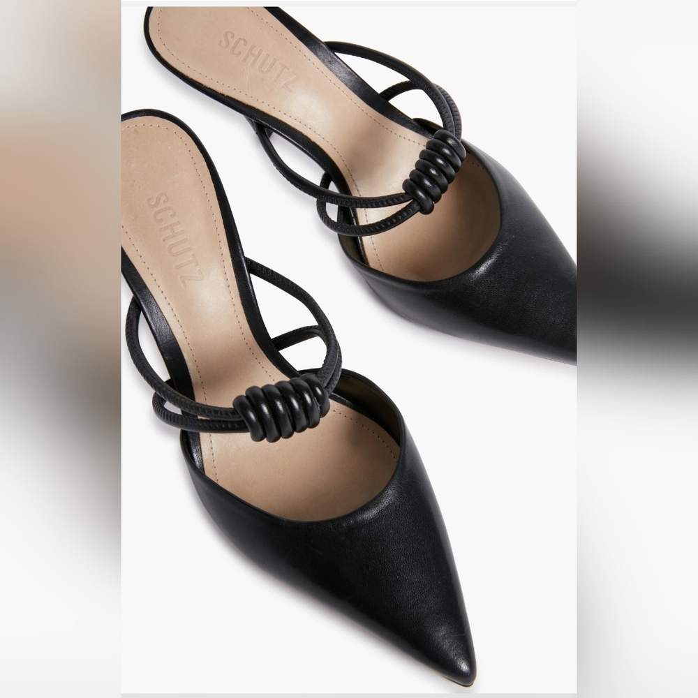 Black Lela Casual Heels Size 8B in Black New in Dust Bag by Schutz